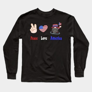 Peace Love America Long Sleeve T-Shirt